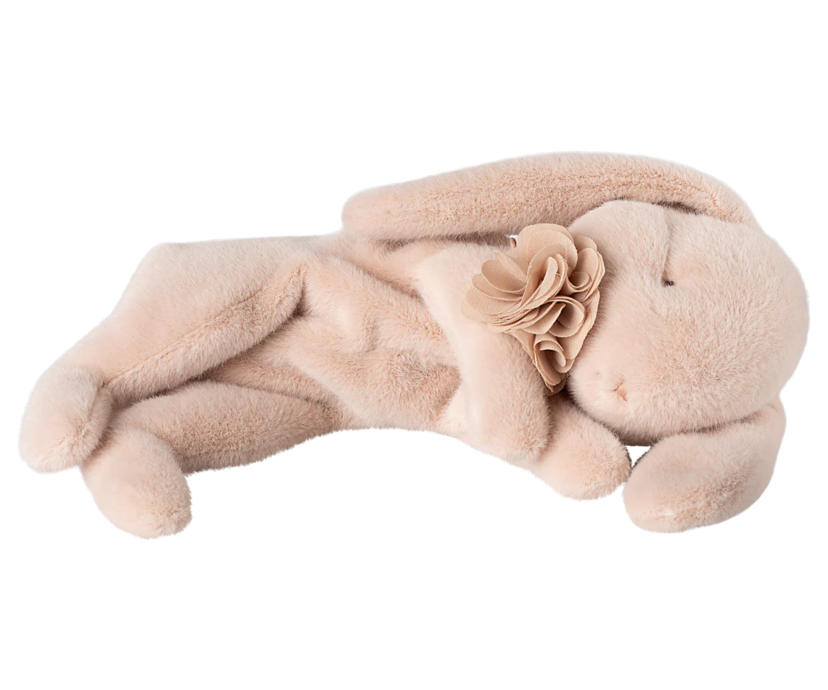 Peluches lapins couchés - divers coloris