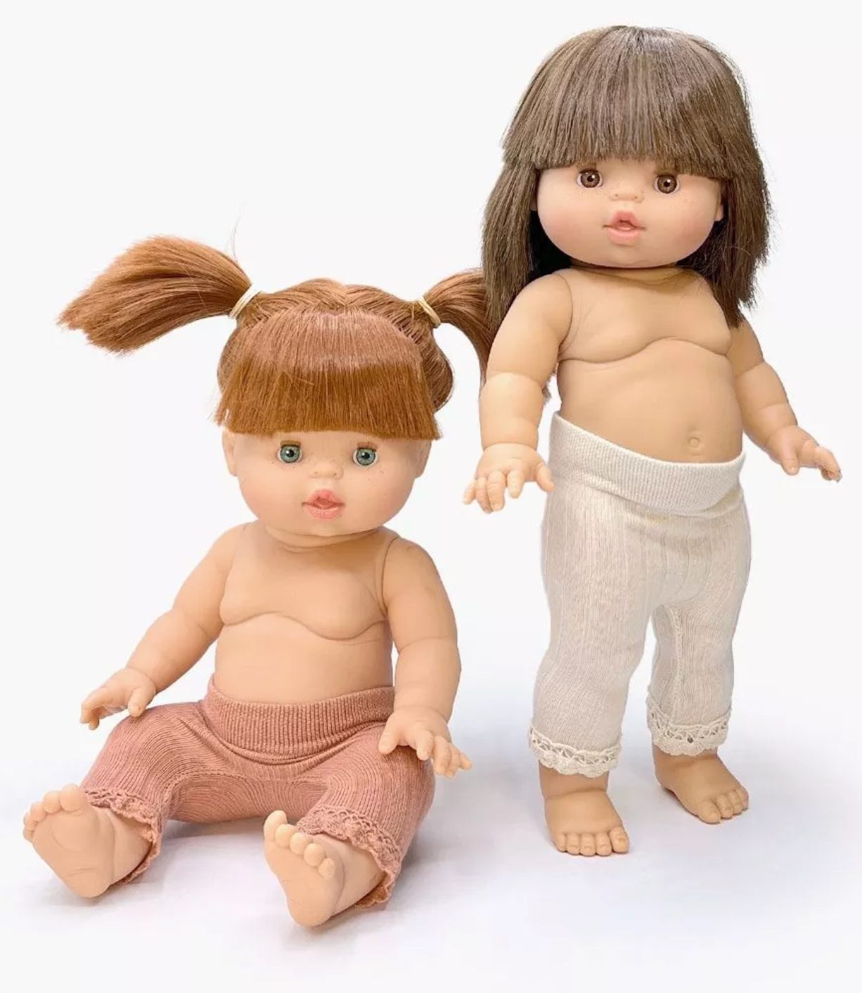 Collants à volant sans pieds vieux rose - Poupées "Babies + Gordis"