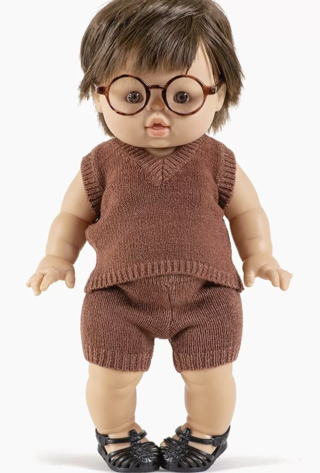 Short tricot Marron - Poupées "Babies + Gordis"