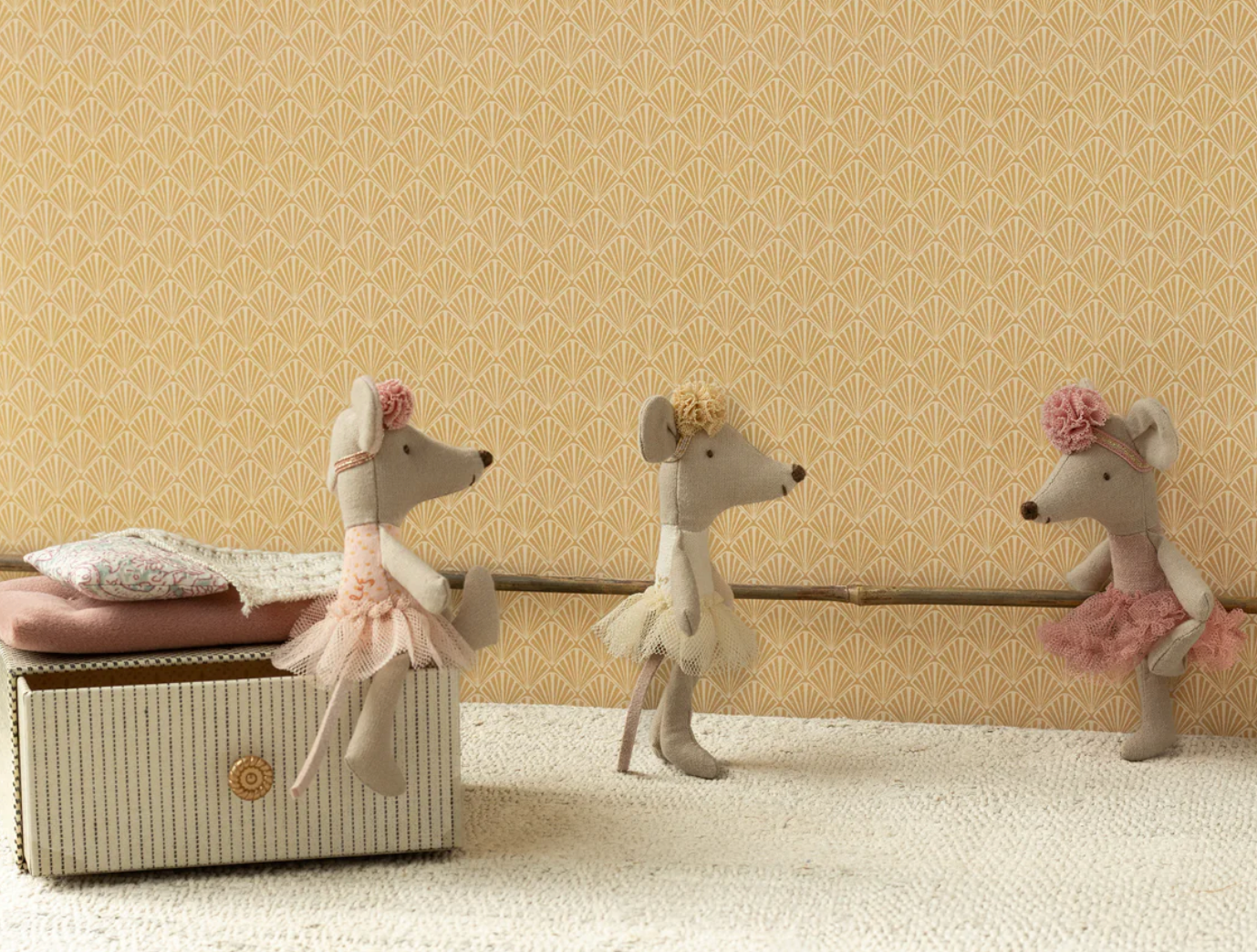 Danseuse Ballerine Souris, Petite sœur - Blanc cassé