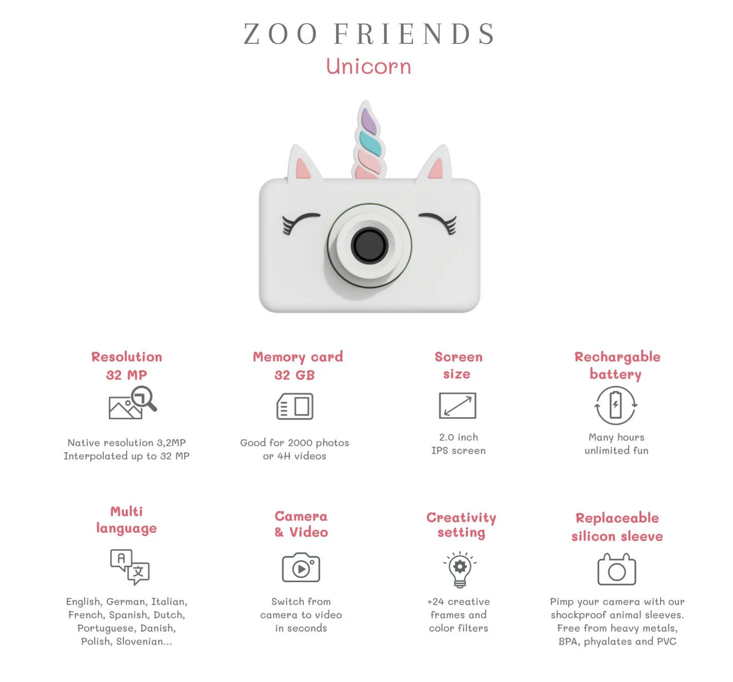 Appareil photo Licorne - 3+