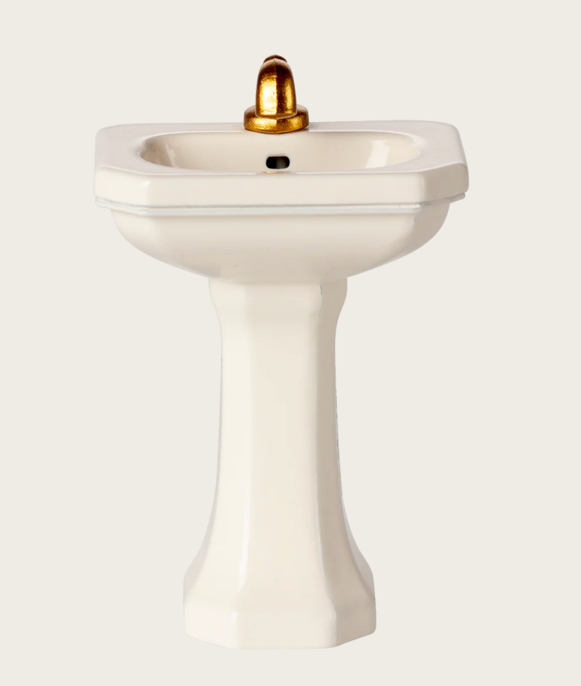 Lavabo de salle de bain, Souris - Blanc Off white