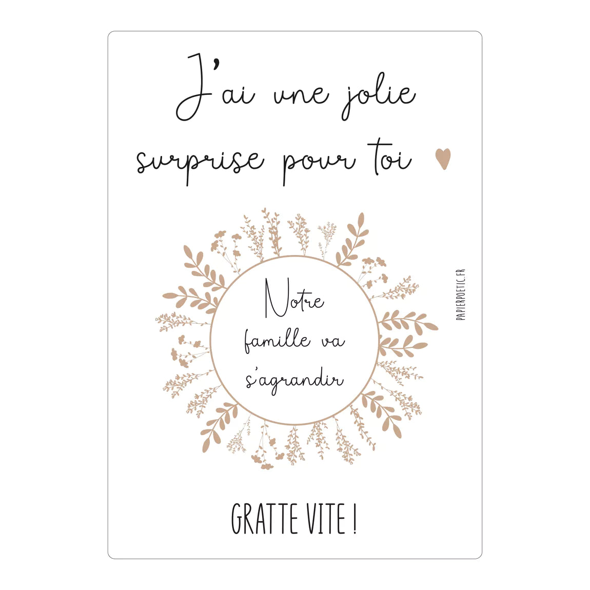 Carte Annonce à gratter