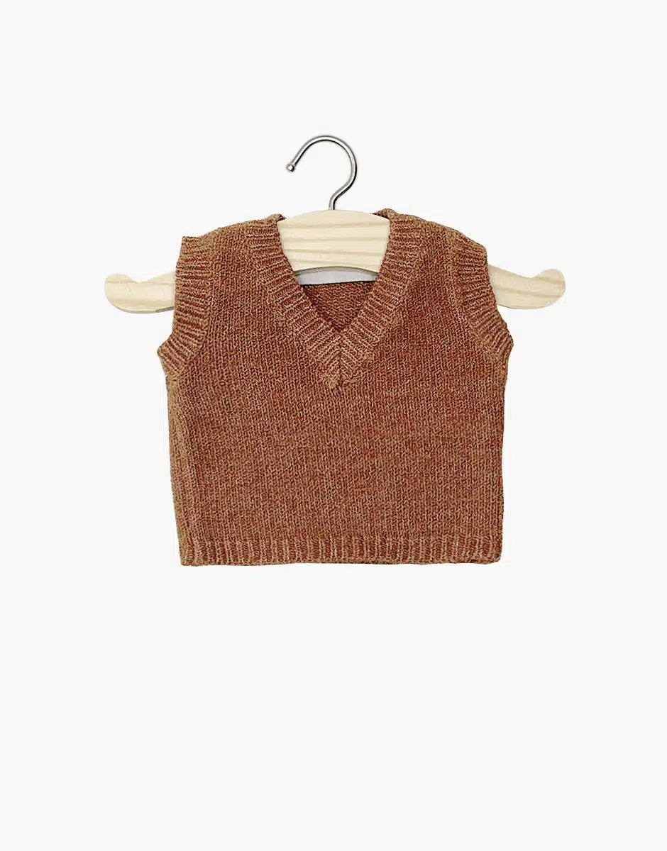 Débardeur tricot Marron - Poupées "Babies"