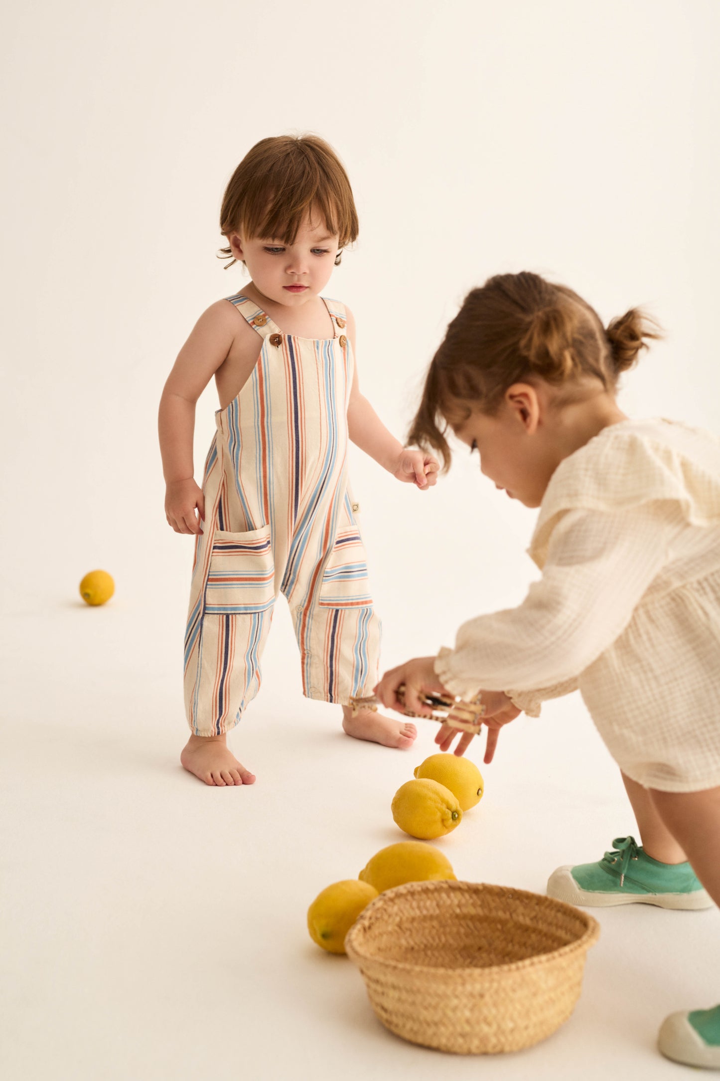 Salopette rayée bébé