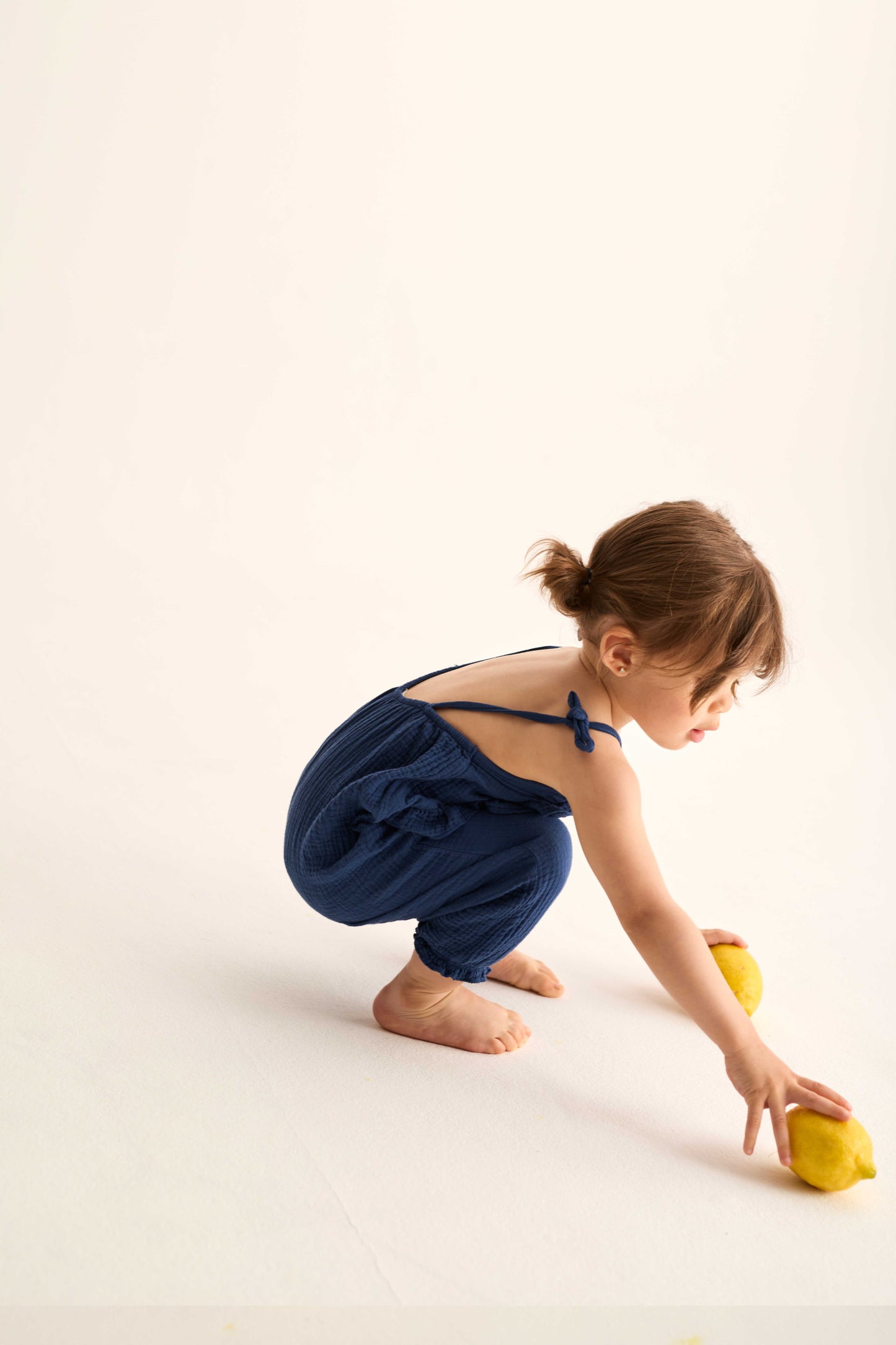 Salopette en gaze de coton - Lavende