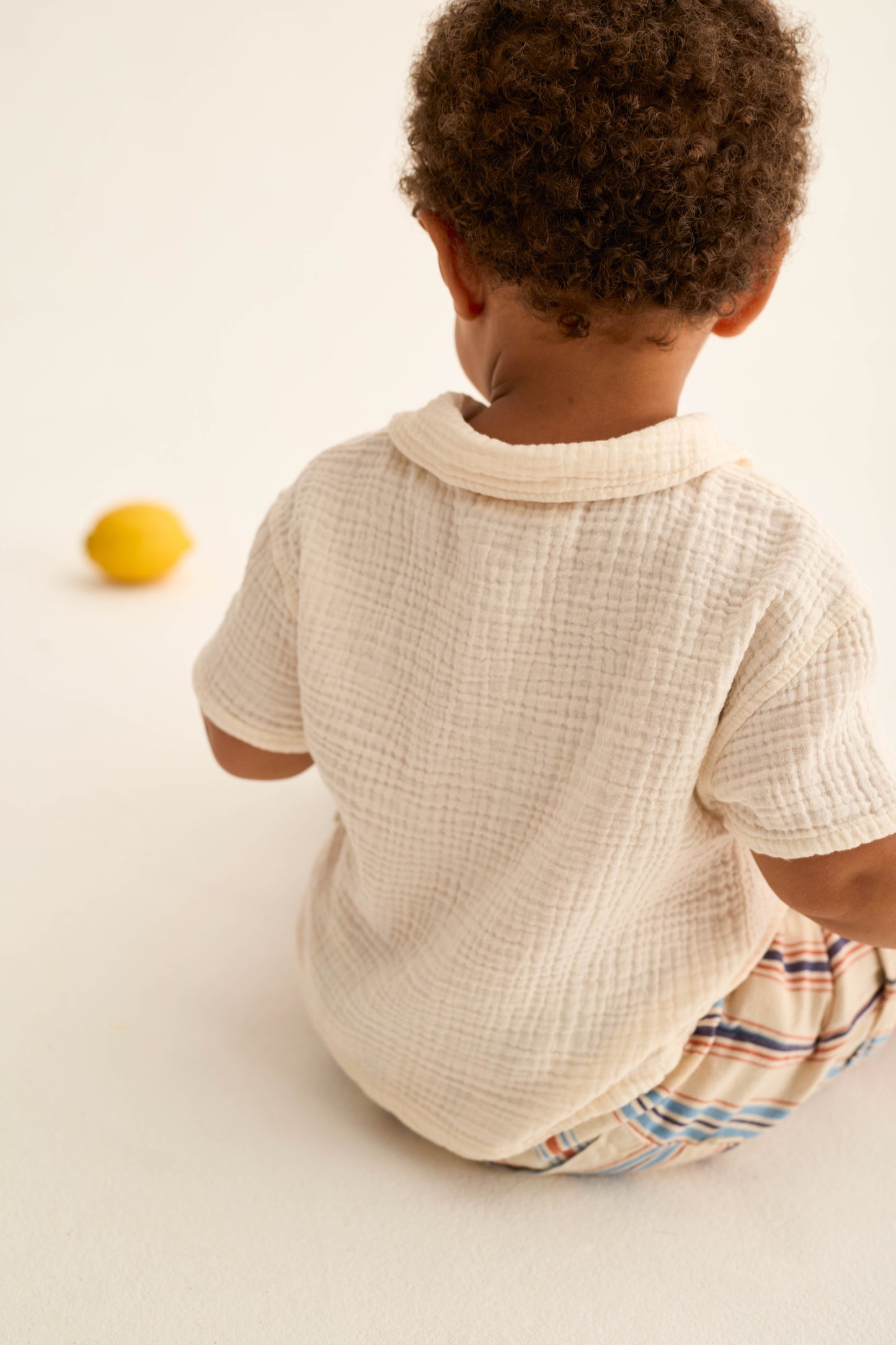 Chemise bébé en gaze coton - Ivoire