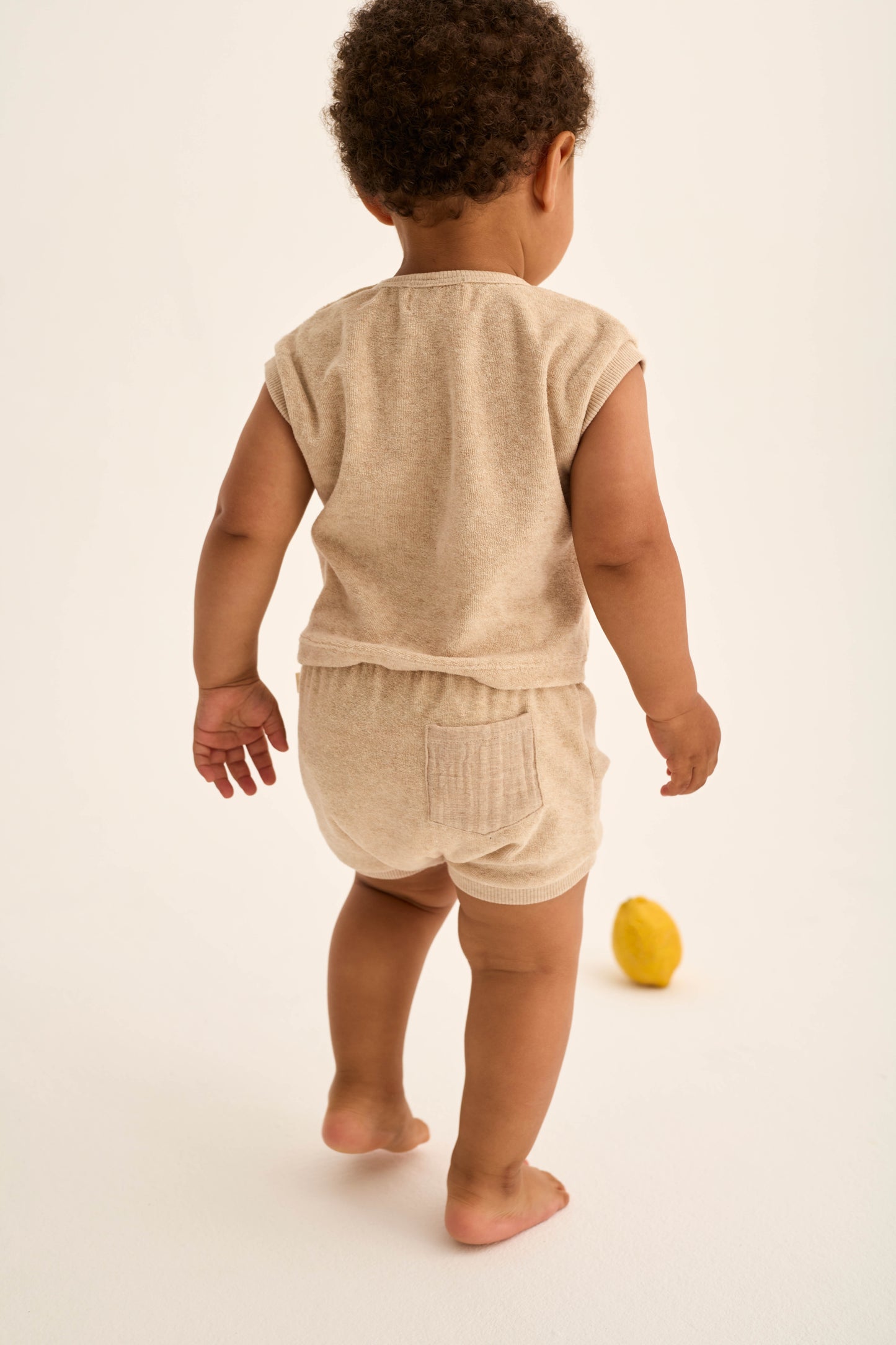 Short bébé en éponge - Beige