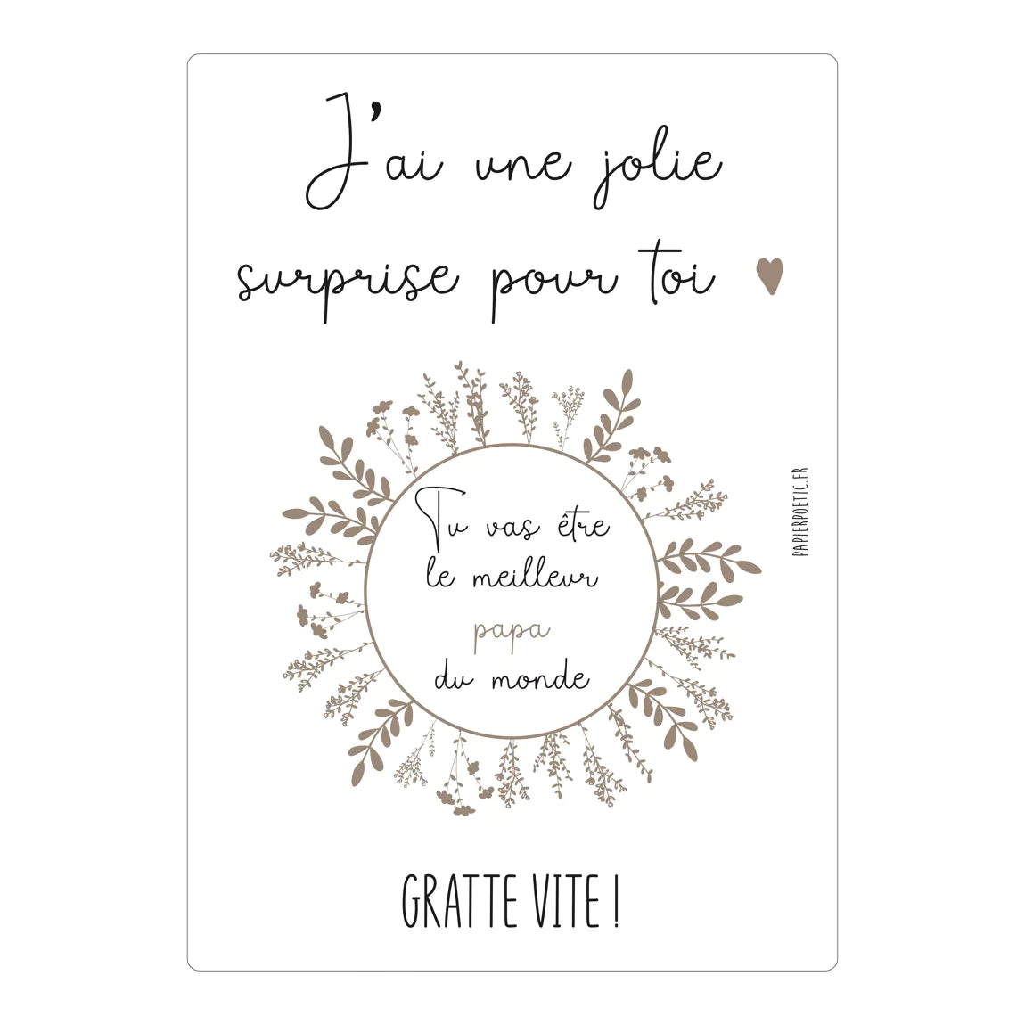 Carte Annonce à gratter
