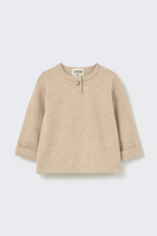 Pull bébé en maille brossée Stone - divers tailles