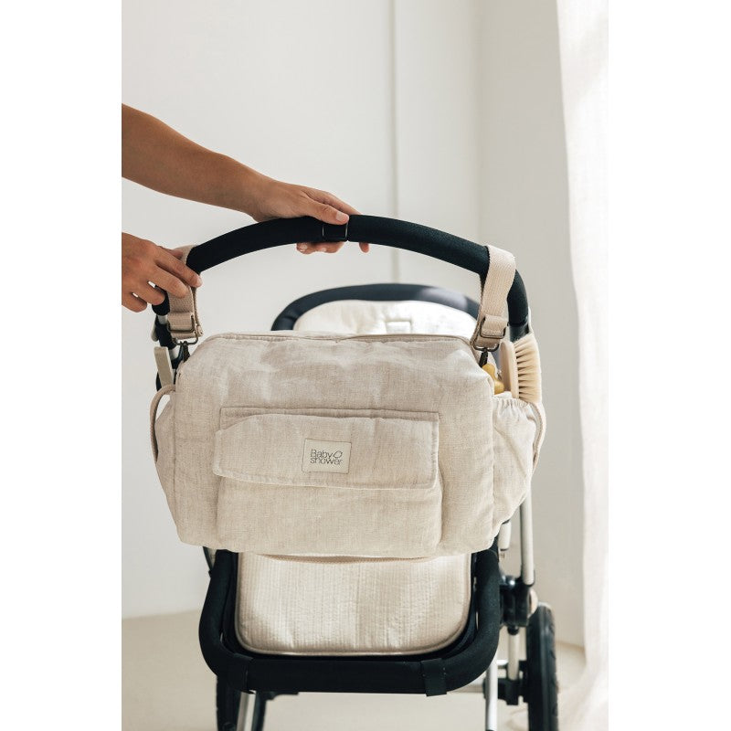 Sac à langer en LIN + matelas nomade