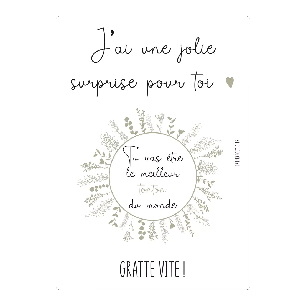 Carte Annonce à gratter