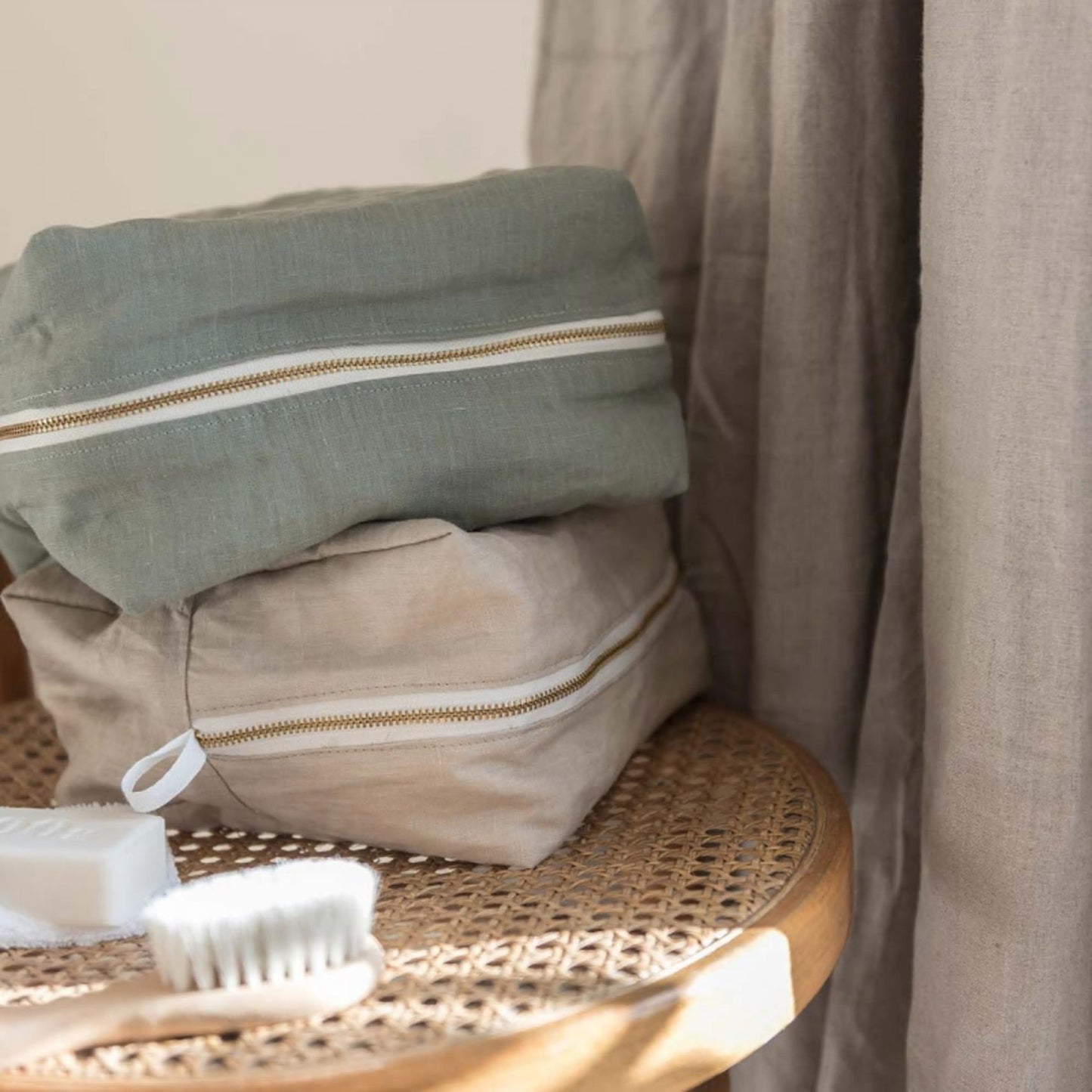 Trousse de Toilette Lin - Biscuit