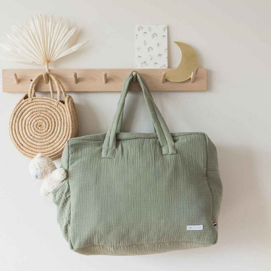 Sac à langer gaze coton - Sauge