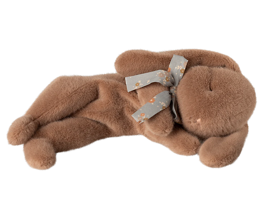 Peluches lapins couchés - divers coloris