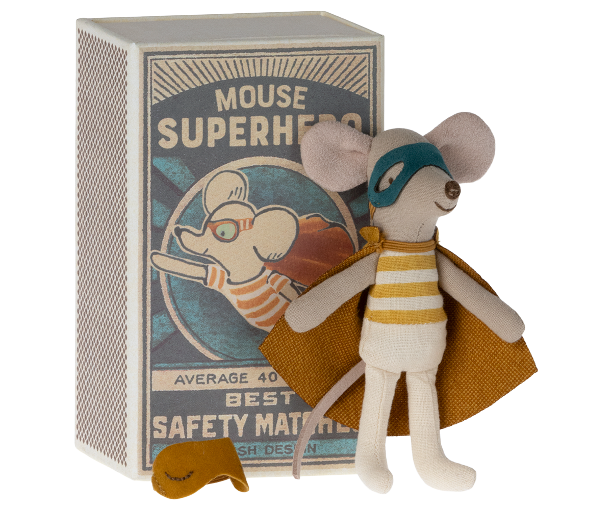 Souris Super héros, Petit Frère et sa boîte assortie
