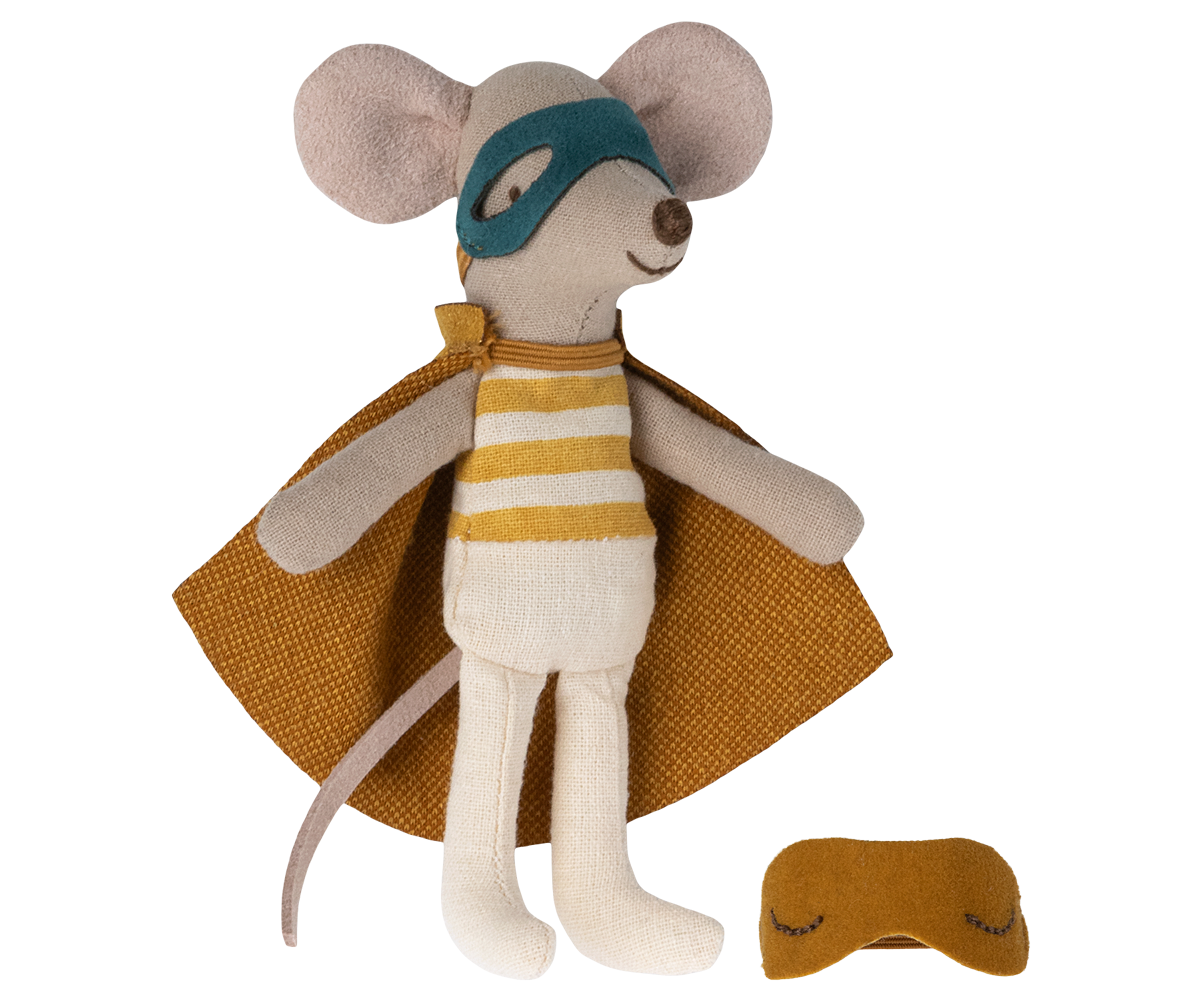 Souris Super héros, Petit Frère et sa boîte assortie