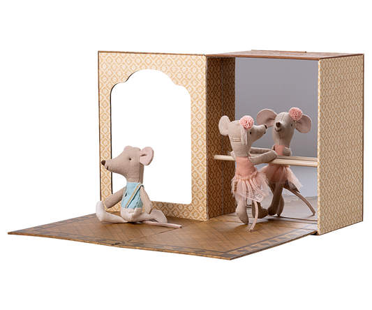 Studio de danse avec petite sœur et petit frère Souris