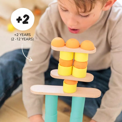 Jeu de construction éducatif en bois - Stix 60 pcs