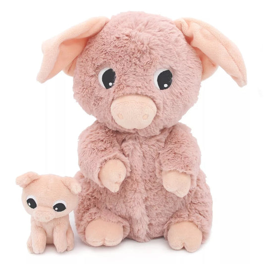 Peluche Maman et bébé - Cochon