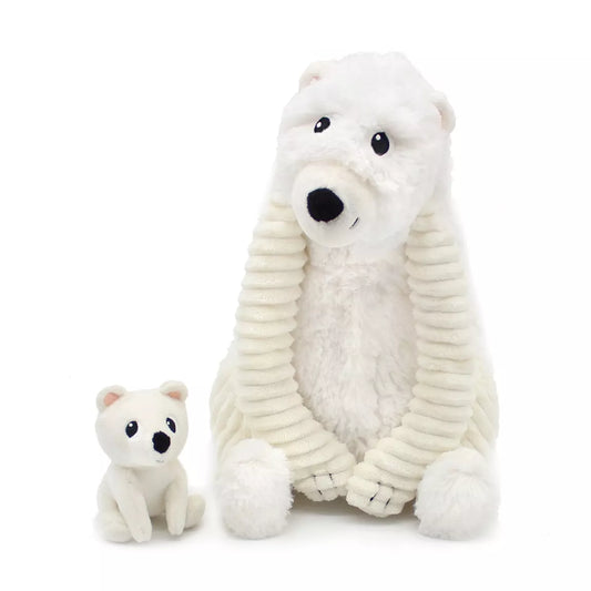 Peluche Maman et bébé - Ours polaire