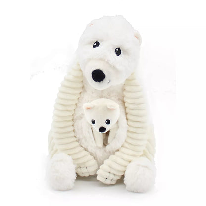 Peluche Maman et bébé - Ours polaire