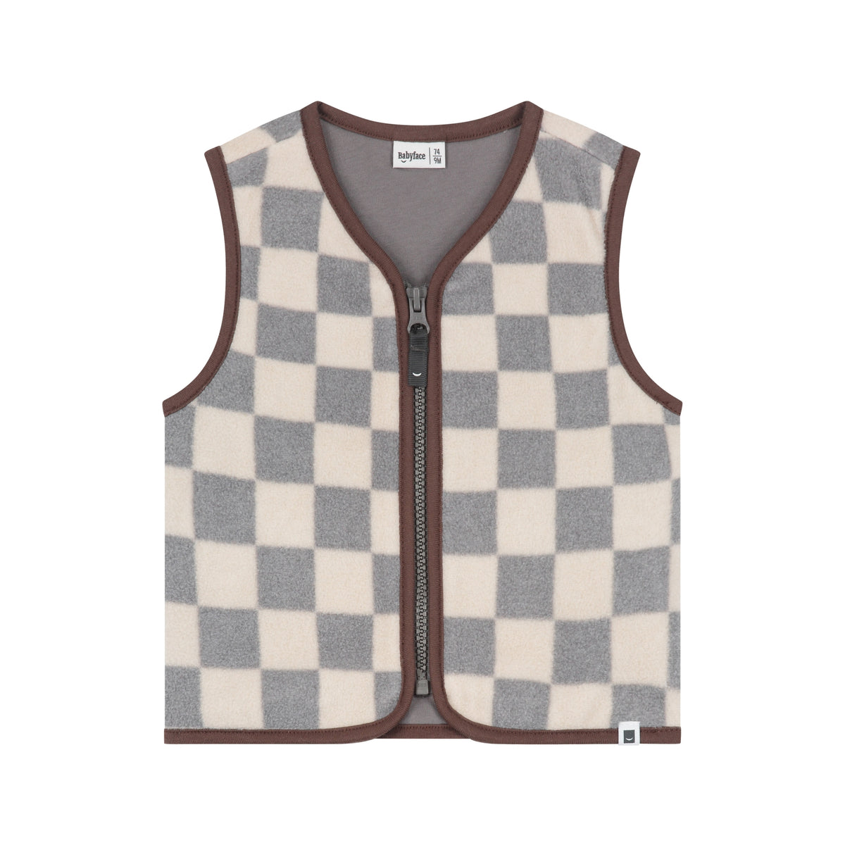 Veste bébé sans manches damier - divers tailles