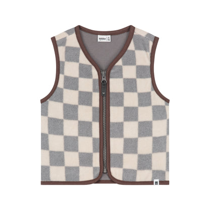 Veste bébé sans manches damier - divers tailles