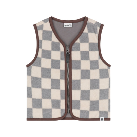Veste bébé sans manches damier - divers tailles