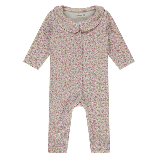 Pyjama bébé manches longues fleurs - divers tailles