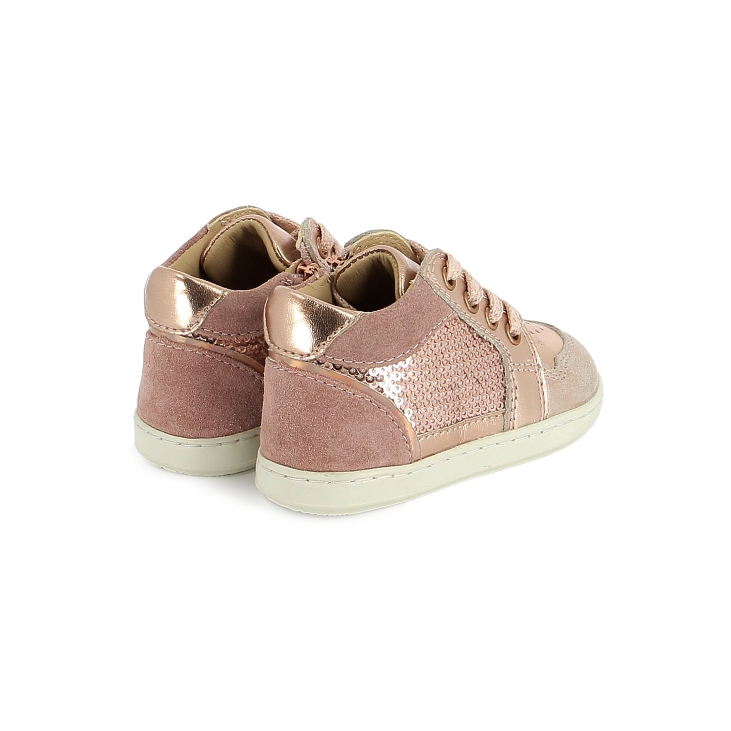 Chaussures cuir metallisé rose - divers pointures