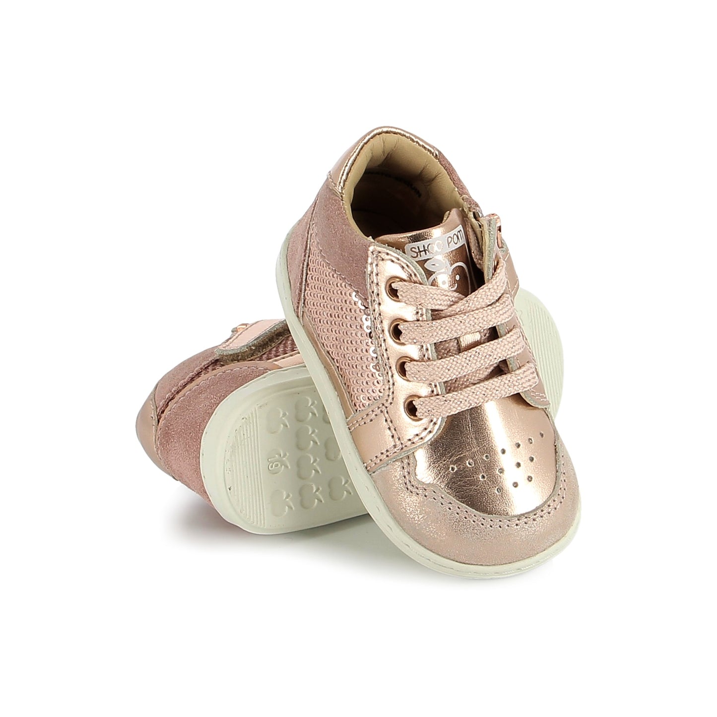 Chaussures cuir metallisé rose - divers pointures