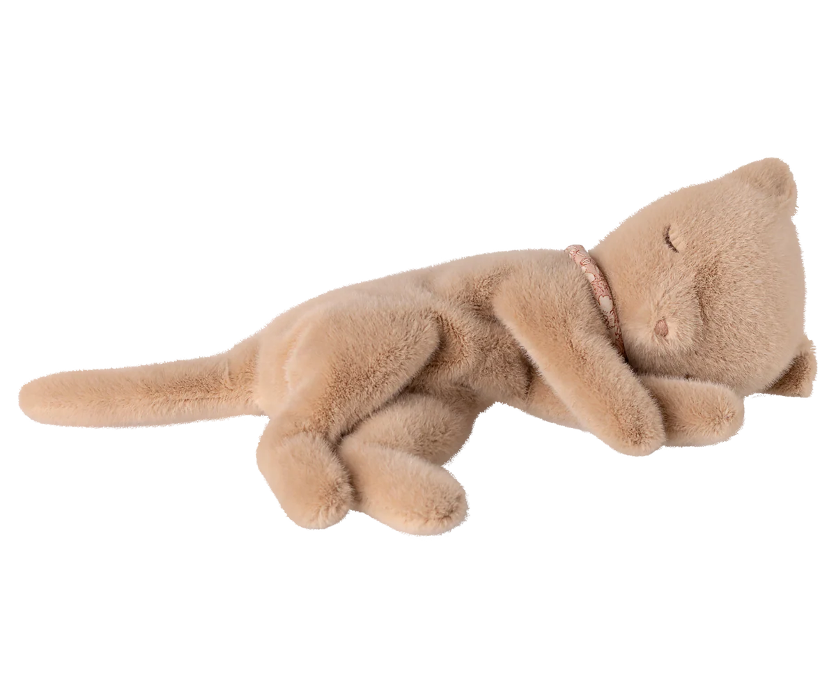 Chaton endormi Petit - Crème