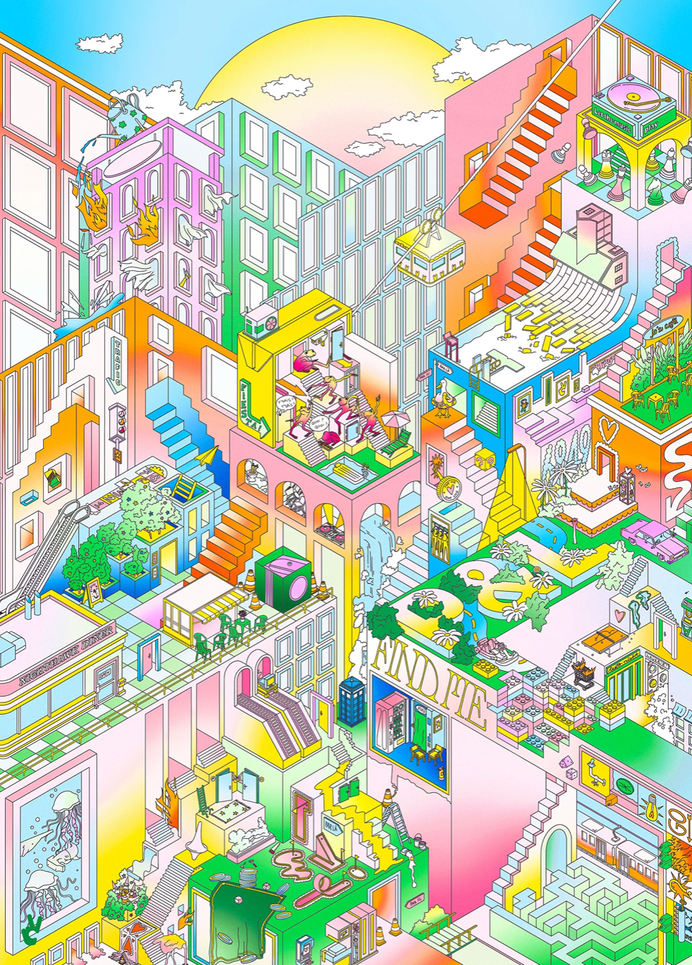 Puzzle 1000 pcs - Find me