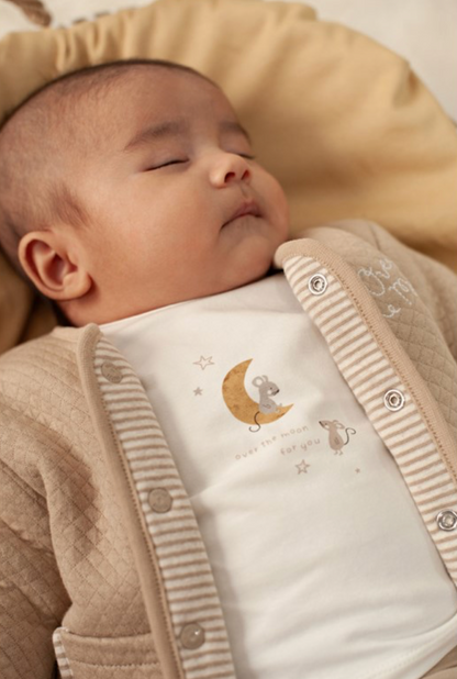 Veste réversible bébé Taupe - divers tailles