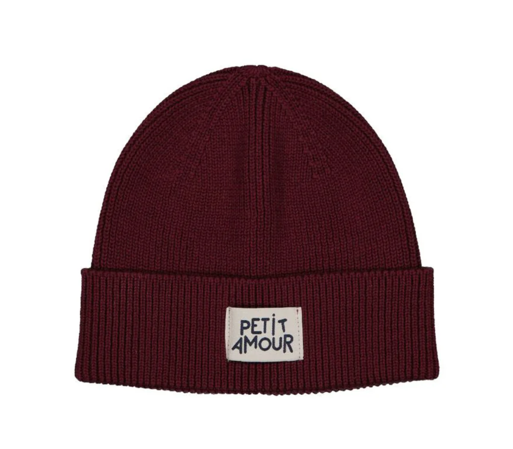 Bonnet Petit Amour Bordeaux - divers tailles