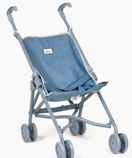 Poussette Denim sur châssis bleu - Poupées