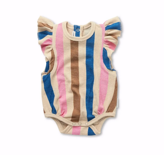 Combinaison Bébé à volants et rayures multicolores - divers tailles