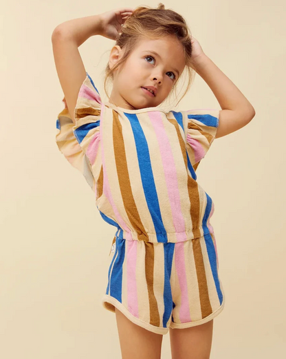 Combinaison à volants et rayures - divers tailles