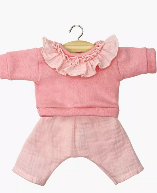 Ensemble rose avec collerette - Poupées "Gordis"