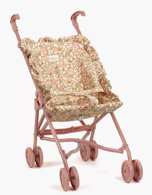 Poussette à volants imprimé - châssis Blush