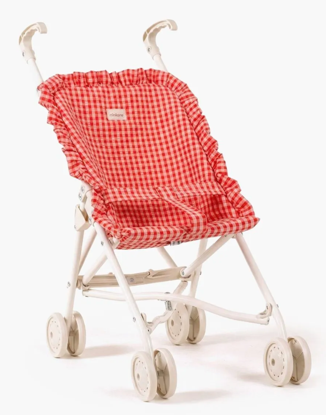 Poussette pliable pour poupée avec assise en coton avec volants