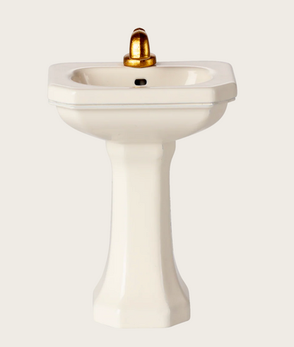 Lavabo de salle de bain, Souris - Blanc Off white