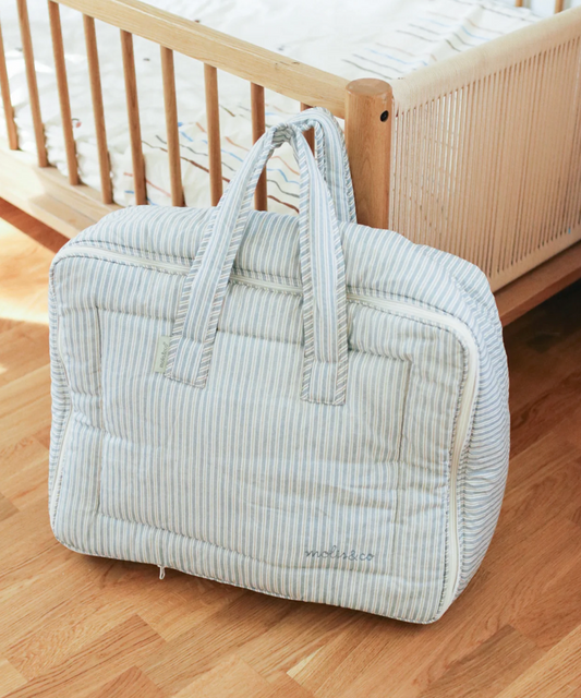 Valise de voyage enfants - Rayé bleu