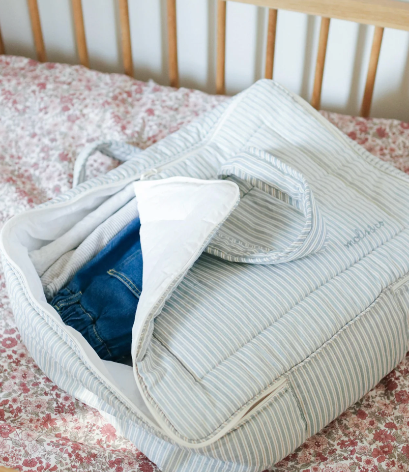 Valise de voyage enfants - Rayé bleu
