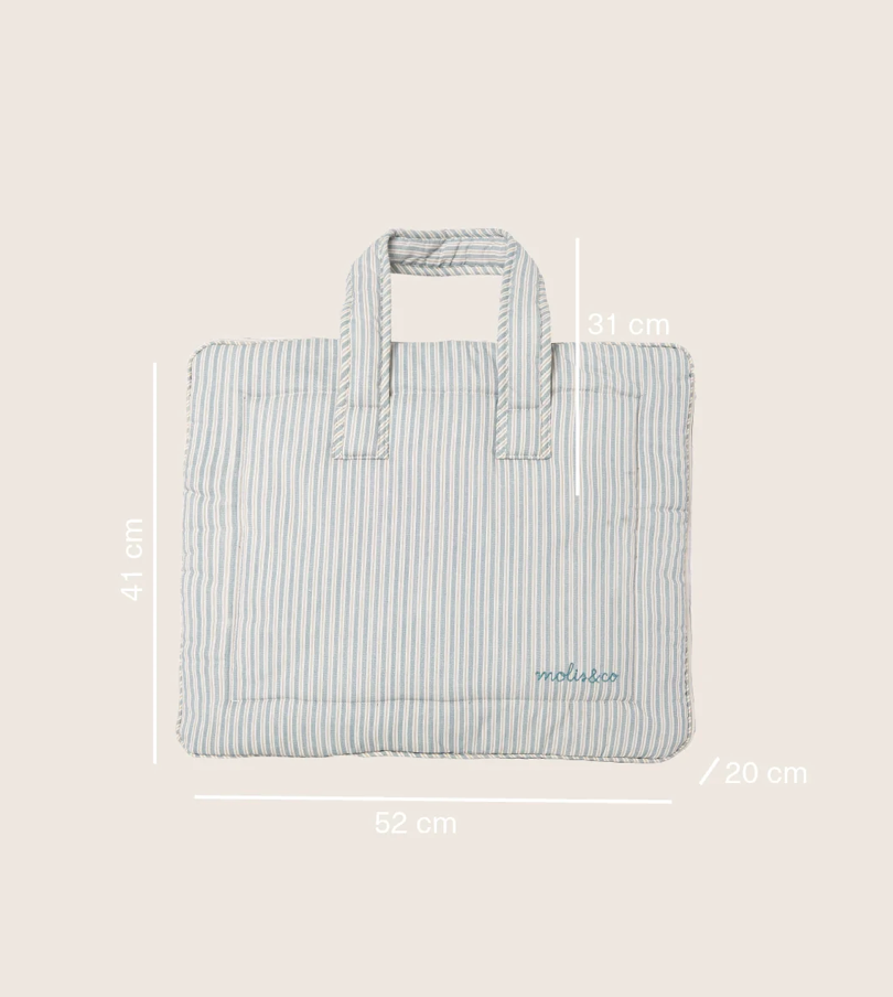 Valise de voyage enfants - Rayé bleu