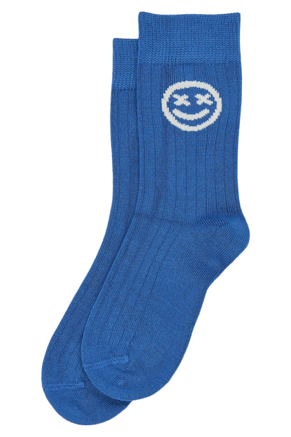 Chaussettes Smiley Bleu - Plusieurs pointures