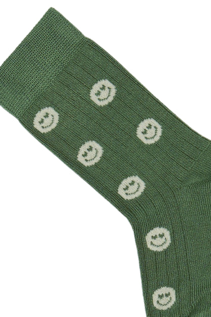 Chaussettes Smileys Vert - Plusieurs pointures