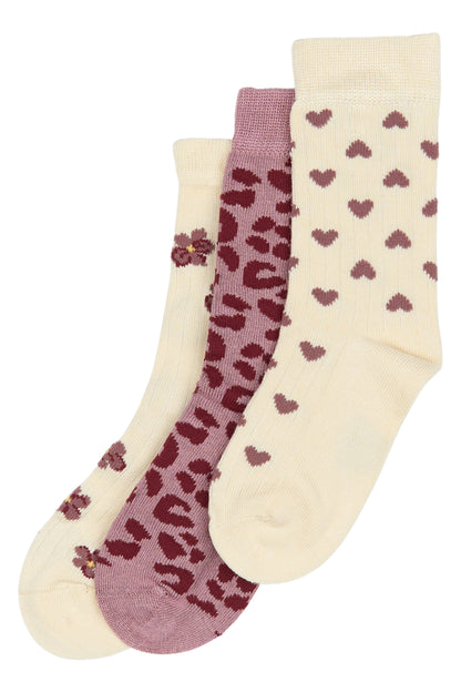 Pack 3 chaussettes Rose - Plusieurs pointures