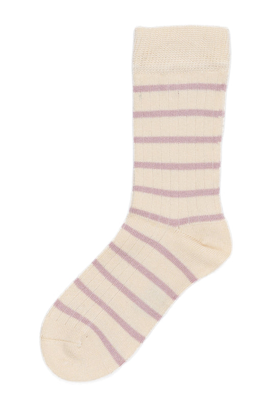Chaussettes rayées Rose - Plusieurs pointures